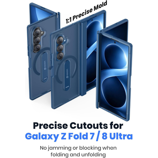 WSKEN Galaxy Z Fold 8 Ultra MagSafe K�l�f-Blue