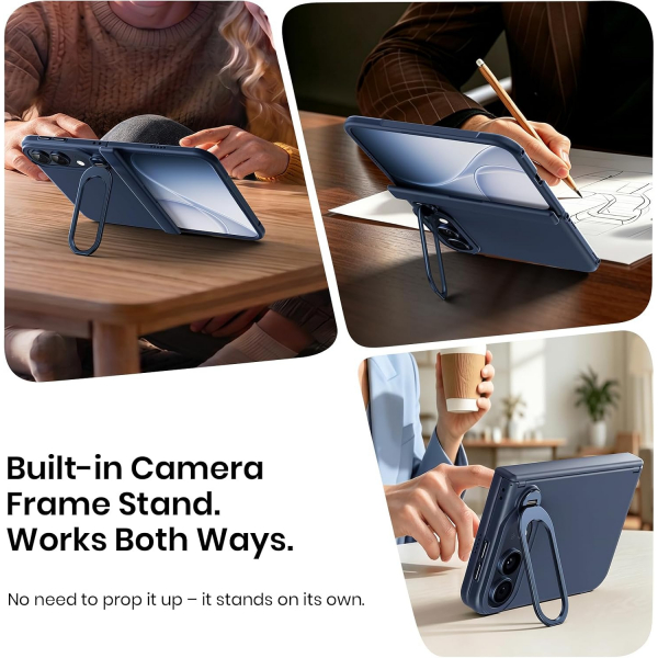 WSKEN iPhone Duo D�ner Standl� K�l�f -Blue
