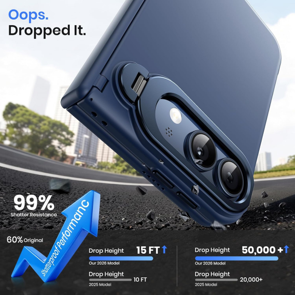 WSKEN iPhone Duo D�ner Standl� K�l�f -Blue