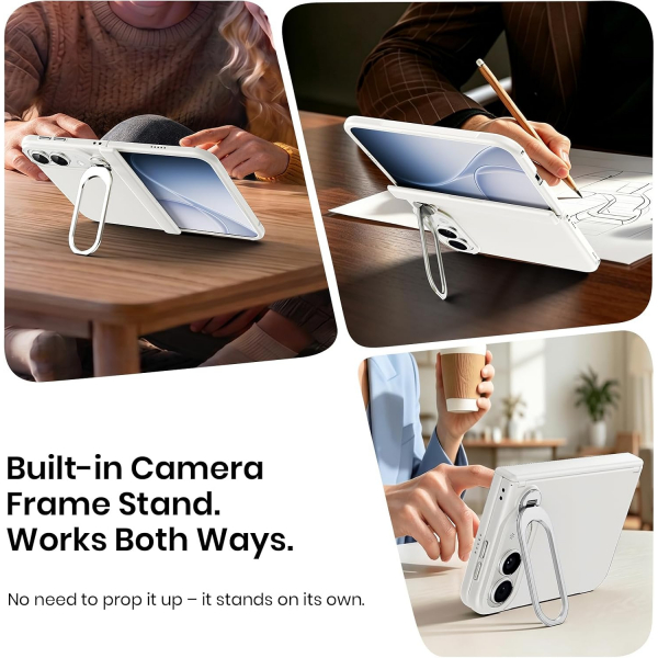 WSKEN iPhone Duo D�ner Standl� K�l�f -White