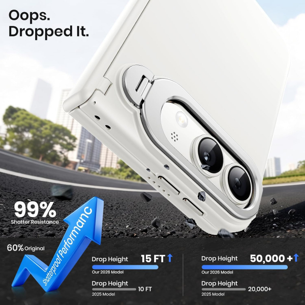 WSKEN iPhone Duo D�ner Standl� K�l�f -White