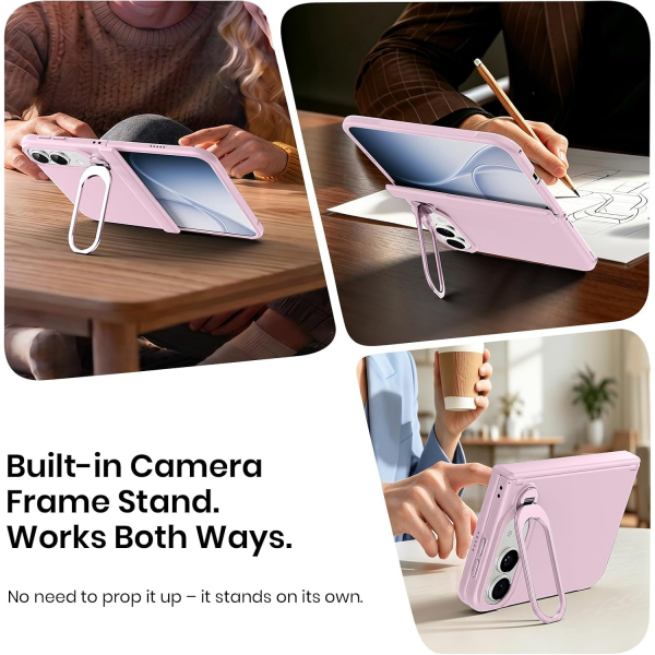 WSKEN iPhone Duo D�ner Standl� K�l�f -Pink