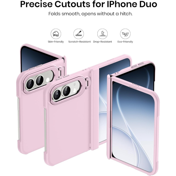 WSKEN iPhone Duo D�ner Standl� K�l�f -Pink