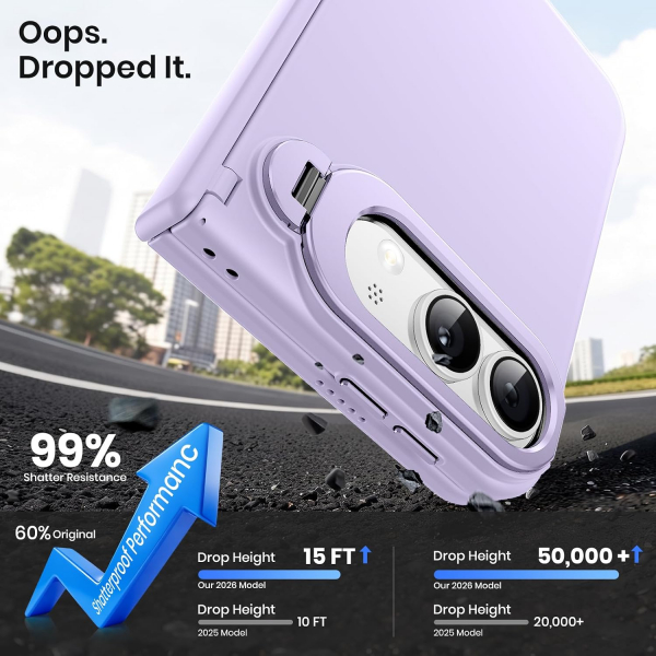WSKEN iPhone Duo D�ner Standl� K�l�f -Purple