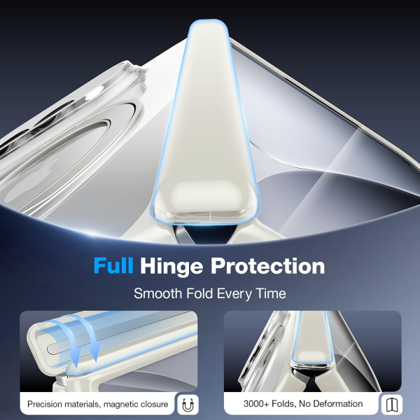 WSKEN iPhone Duo Manyetik Y�z�kl� Standl� K�l�f -Clear White