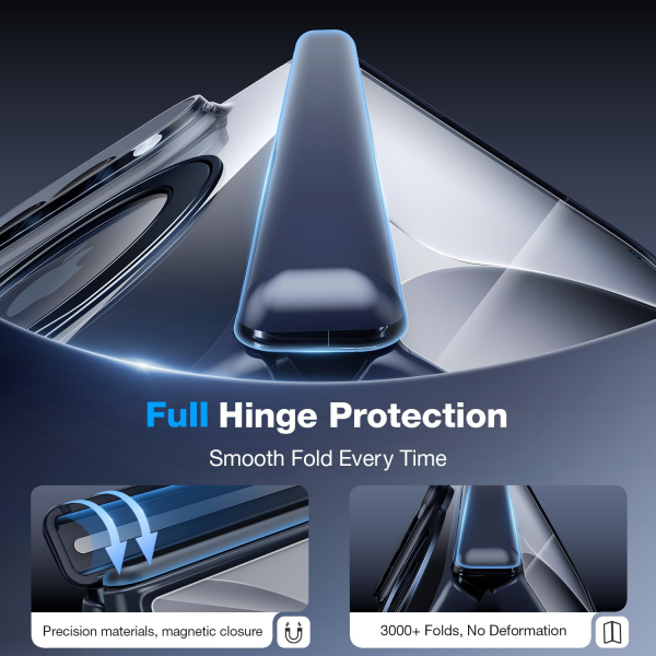 WSKEN iPhone Duo Manyetik Y�z�kl� Standl� K�l�f -Clear Blue