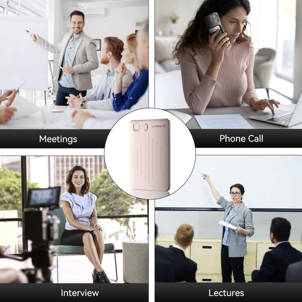 WaveNote AI Ses Kaydedici-Rose Gold