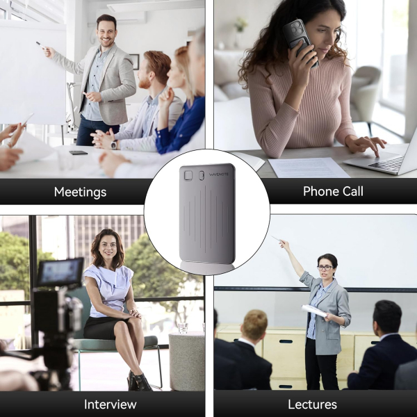 WaveNote AI Ses Kaydedici-Black