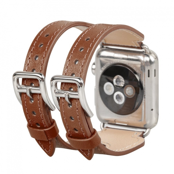 Wearlizer Apple Watch kili Deri Kay (38mm)-Brown