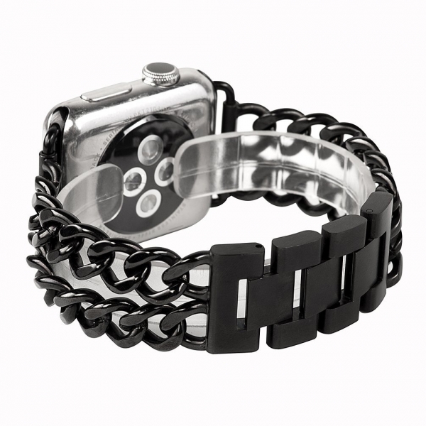 Wearlizer Apple Watch Paslanmaz elik Kay (38mm)-Black