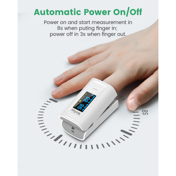 Wellue Bluetooth Parmak Ucu Nab�z Oksimetresi-White