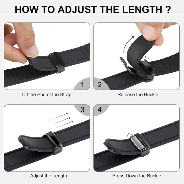 WestEagle Apple Watch Ultra 2. Nesil Uyumlu Deri Kay��-Black