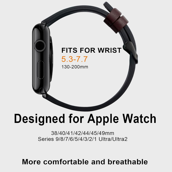 WestEagle Apple Watch Ultra 2. Nesil Uyumlu Deri Kay��-Reddish Brown