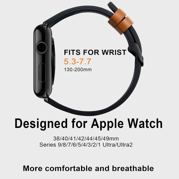 WestEagle Apple Watch Ultra 2. Nesil Uyumlu Deri Kay��-Light Brown