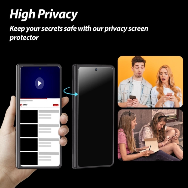 Whiestone Privacy Dome Glass EZ Galaxy Z Fold 5 Ekran Koruyucu(2 Paket)