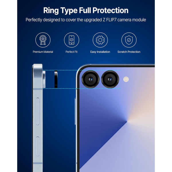 Whitestone Galaxy Z Flip 7 Kamera Lens Koruyucu