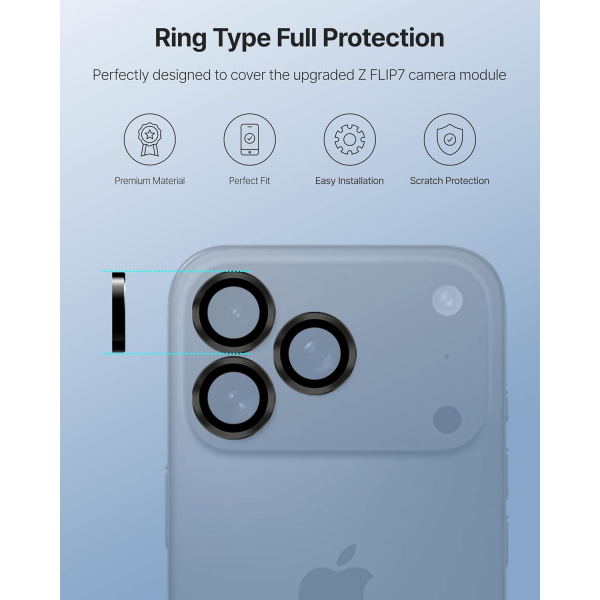 Whitestone iPhone 17 Pro/Pro Max Kamera Koruyucu