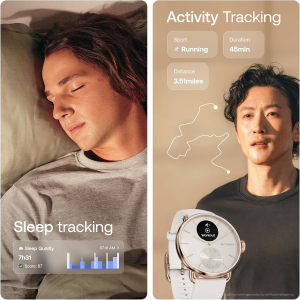 Withings ScanWatch 2 Hybrid Akll Saat (38mm)-Rose Gold