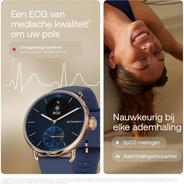 Withings ScanWatch 2 Hybrid Ak�ll� Saat (38mm)-Blue