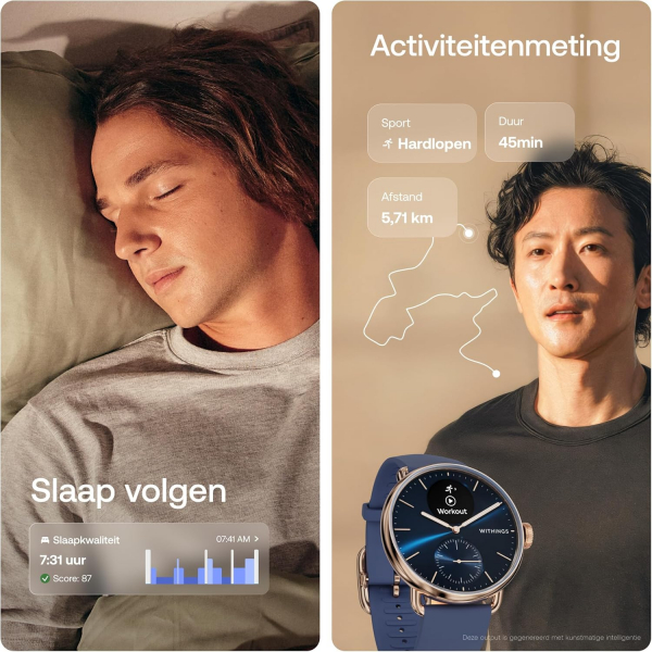 Withings ScanWatch 2 Hybrid Ak�ll� Saat (38mm)-Blue