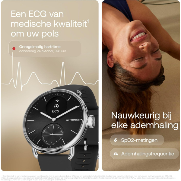 Withings ScanWatch 2 Hybrid Ak�ll� Saat (38mm)-Black