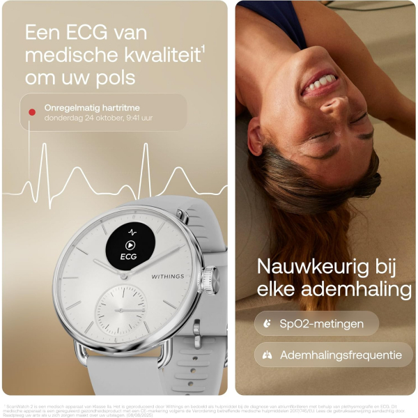 Withings ScanWatch 2 Hybrid Ak�ll� Saat (38mm)-White