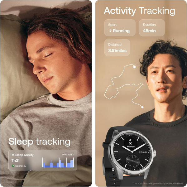 Withings ScanWatch 2 Hybrid Ak�ll� Saat (42mm)-Black