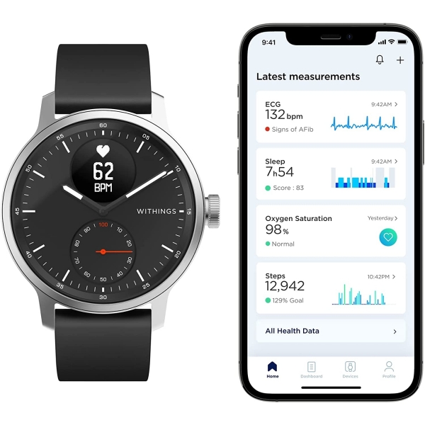 Withings ScanWatch Akll Saat (42mm)-Black