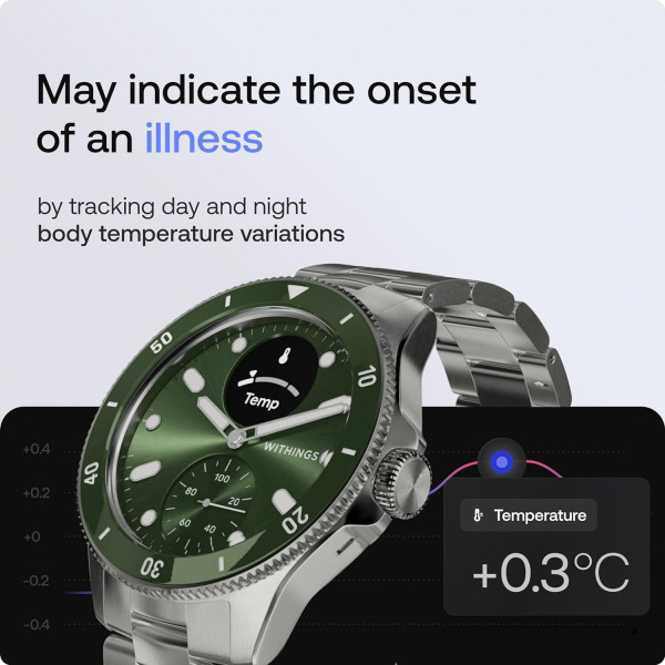 Withings ScanWatch Nova Hybrid Akll Saat (Green)