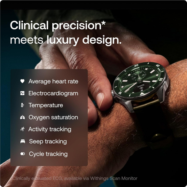 Withings ScanWatch Nova Hybrid Akll Saat (Green)