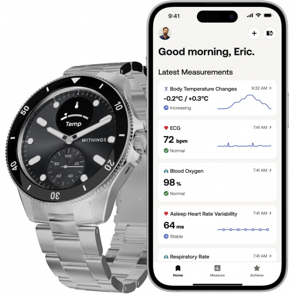Withings ScanWatch Nova Hybrid Akll Saat (Black)