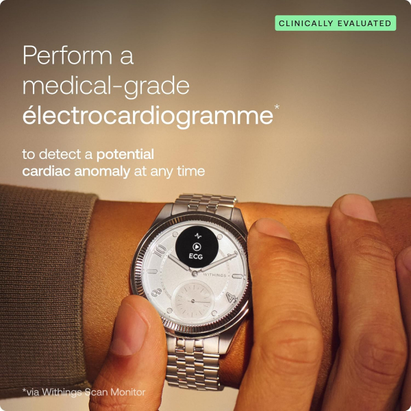 Withings Scanwatch Nova Brilliant Akll Saat (White)