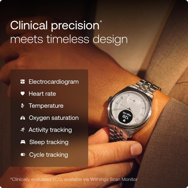 Withings Scanwatch Nova Brilliant Akll Saat (White)