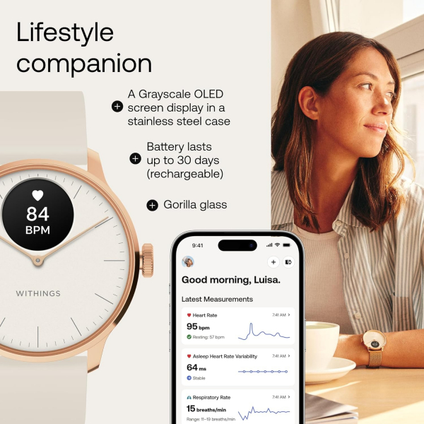 Withings ScanWatch Light Akll Saat-White RG