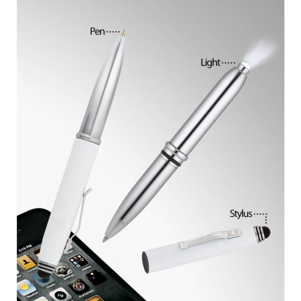 WizGear 3' 1 arada Ledli Stylus Kalem-White