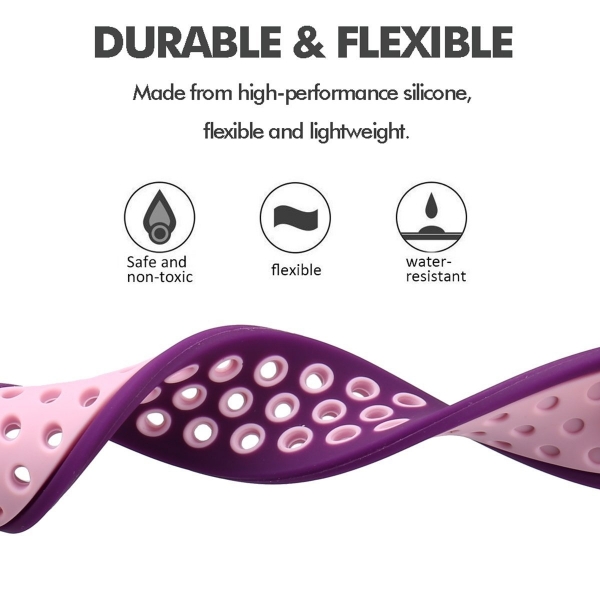 Wonlex Samsung Gear S2 Soft Silikon Kay (2 Adet)-Purple-Pink