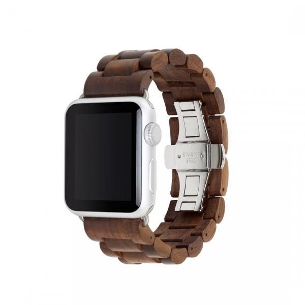 Woodcessories Apple Watch Kay (38mm)-Walnut Silver