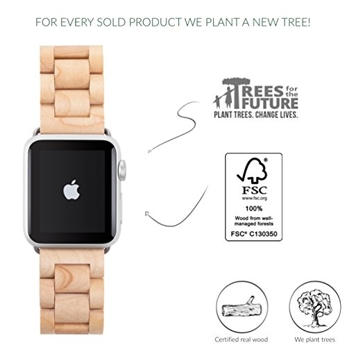 Woodcessories Apple Watch Kay (38mm)-Maple Silver