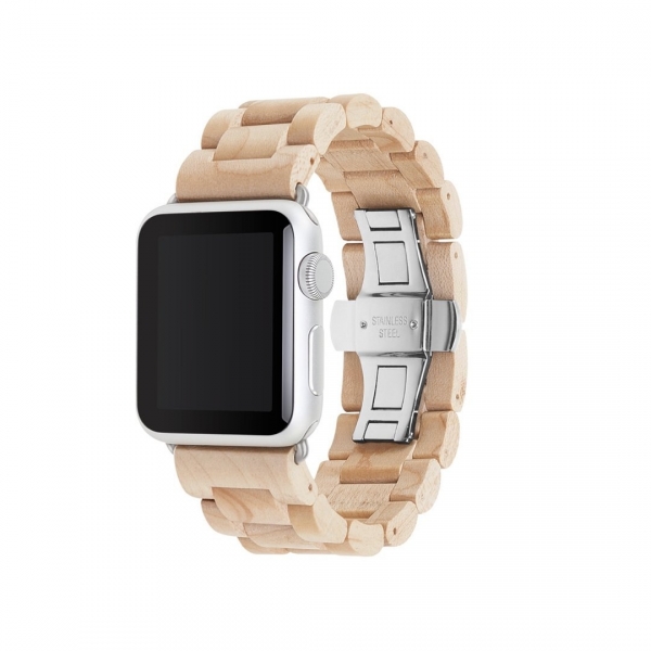 Woodcessories Apple Watch Kay (42mm)-Maple Silver