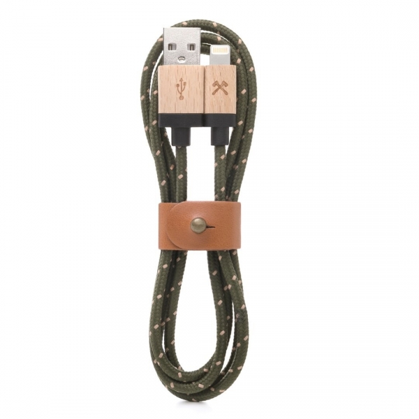 Woodcessories EcoCable Lightning Kablo-Green Brown