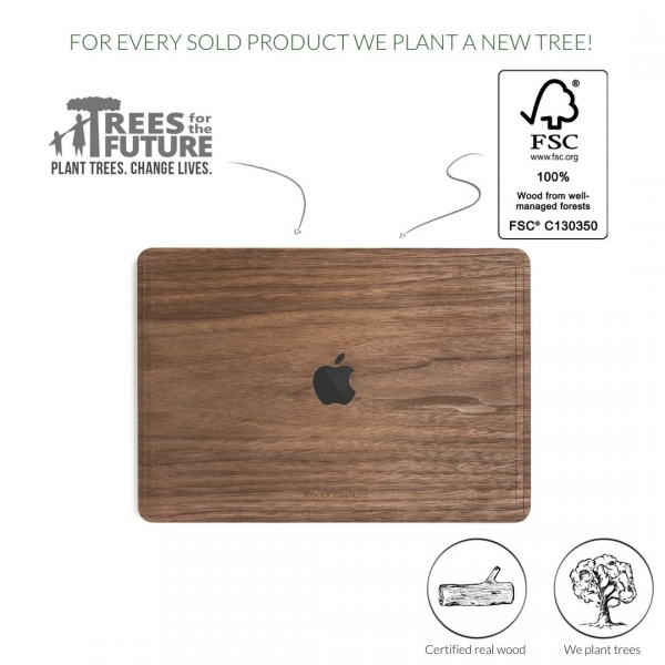 Woodcessories MacBook Pro EcoSkin Sticker (15 in/Touchbar)- Walnut