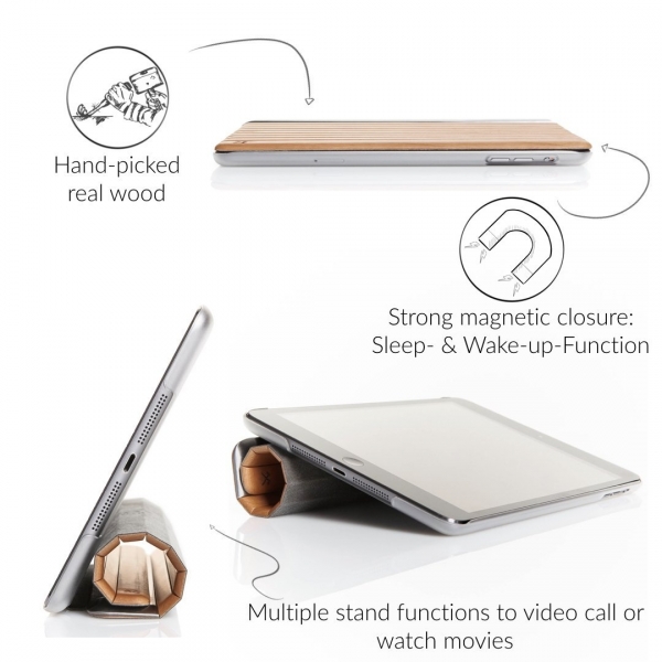 Woodcessories iPad Pro EcoGuard Klf (9.7 in)- Cherry