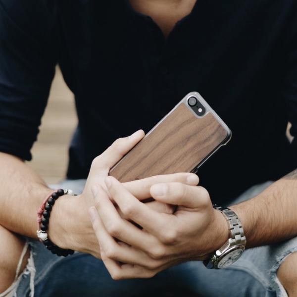 Woodcessories iPhone 8 EcoCase Casual Klf-Bamboo Black