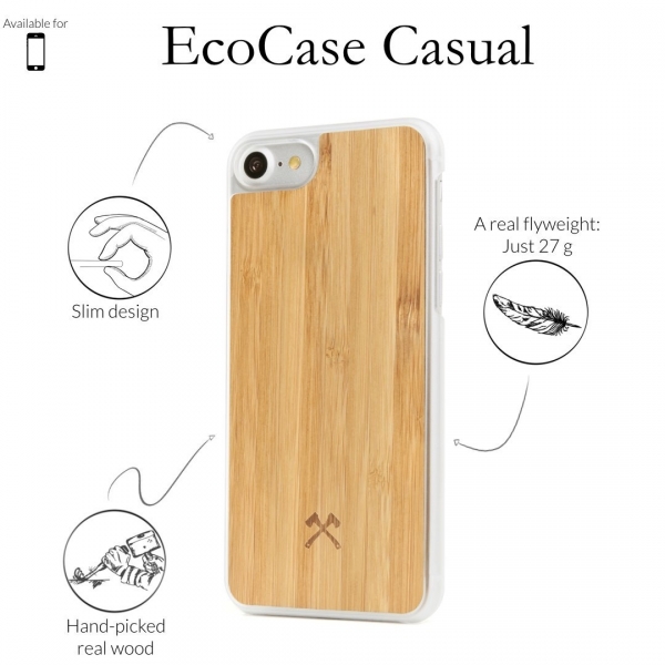 Woodcessories iPhone 8 EcoCase Casual Klf-Bamboo Transparent