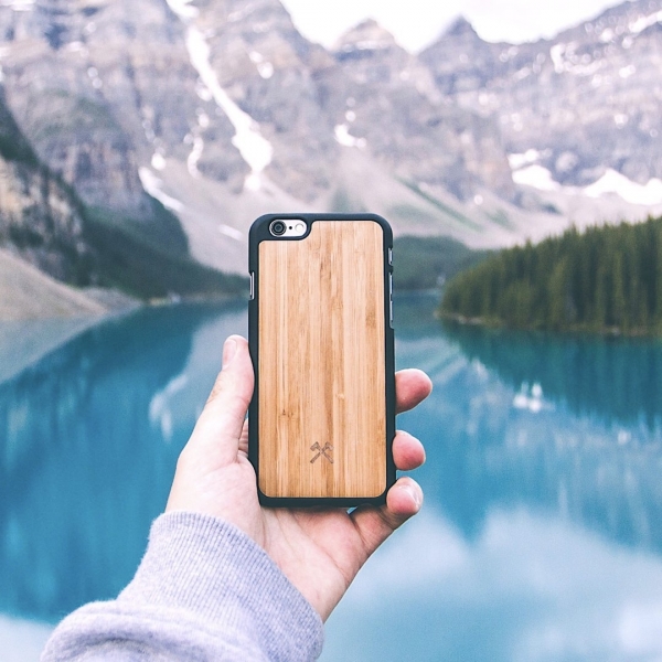 Woodcessories iPhone 8 Plus EcoCase Casual Klf-Bamboo Black