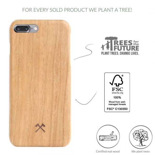 Woodcessories iPhone 8 Plus EcoCase Kevlar Klf-Cherry