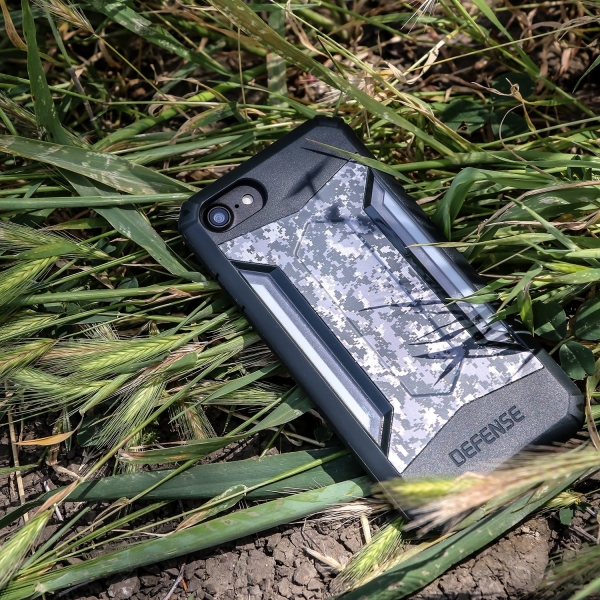 X-Doria Apple iPhone 8 Defense Gear Serisi Klf (MIL-STD-810G)-Blue Digital Camo