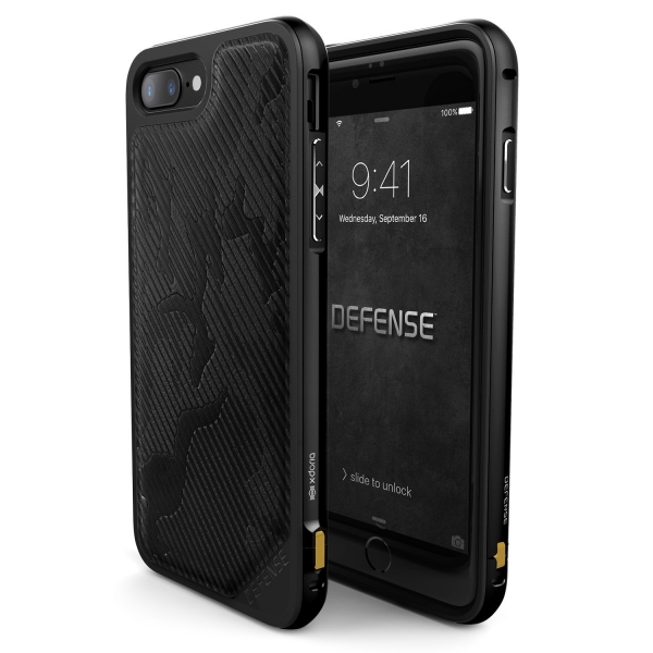X-Doria Apple iPhone 8 Plus Defense Lux Serisi Klf (MIL-STD-810G)-Black