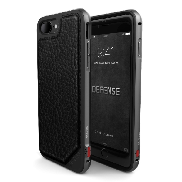 X-Doria Apple iPhone 8 Plus Defense Lux Serisi Klf (MIL-STD-810G)- Black Leather