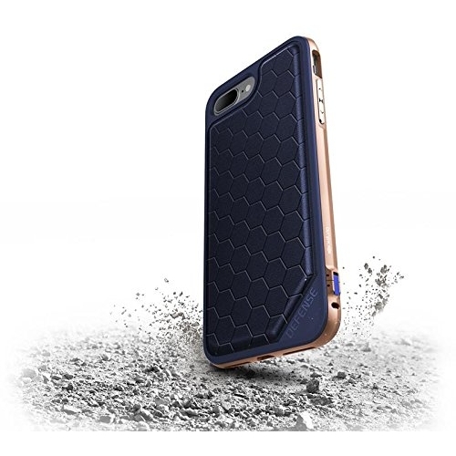 X-Doria Apple iPhone 8 Plus Defense Lux Serisi Klf (MIL-STD-810G)-Blue Gold